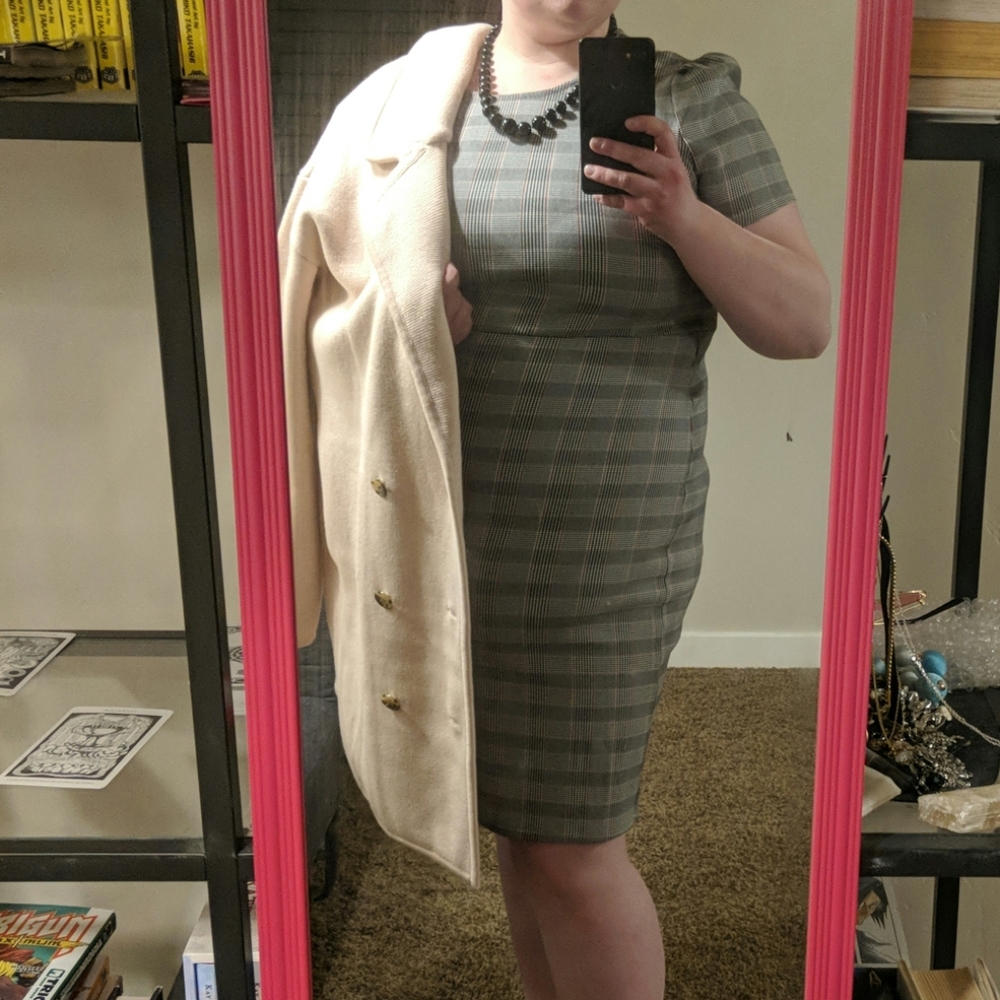 NEW Classic Plaid Sheath Dress